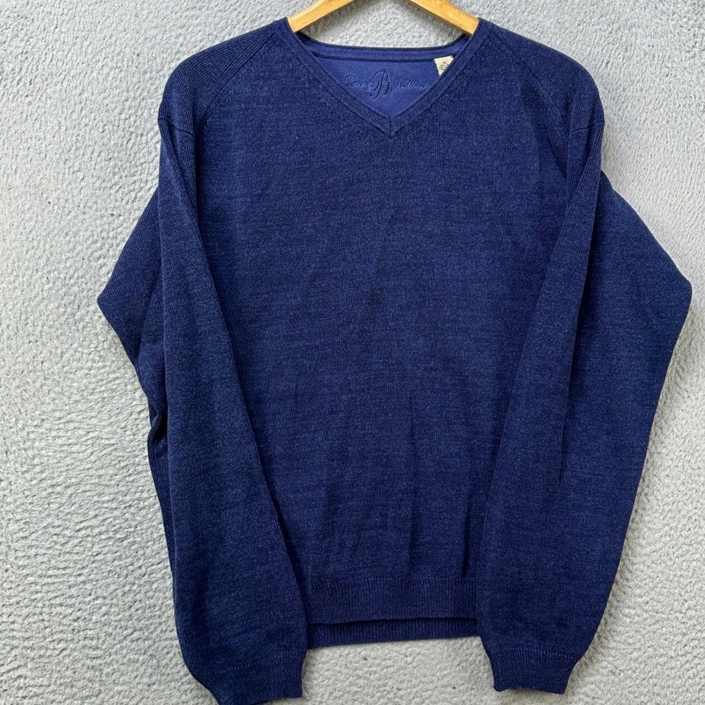 Tommy Bahama Mens XL Sweater V-Neck Navy Blue Silk Blend Pullover Authentic EUC - Picture 2 of 8